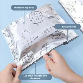 Reusable Aluminum Foil Bags, Freezer Safe & Leak Proof Stand Up Storage Bags with Zipper for Meat Seafood Vegetables, Heavy Duty BPA Free Food Storage Containers （10pcs-L（10.23 * 11.41inch））