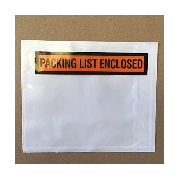 100Pc 4.5" X 5.5" Packing List Enclosed Invoice/Shipping Label Envelopes