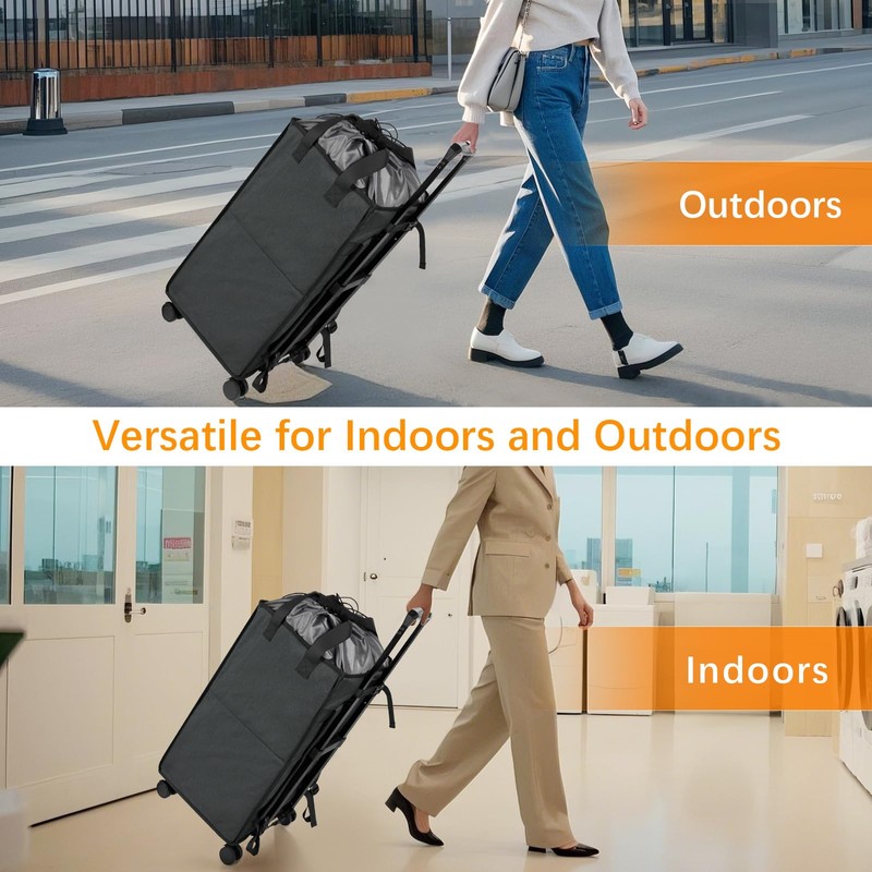 Bukere Extra Large 3 in 1 Rolling Laundry Backpack Bag
