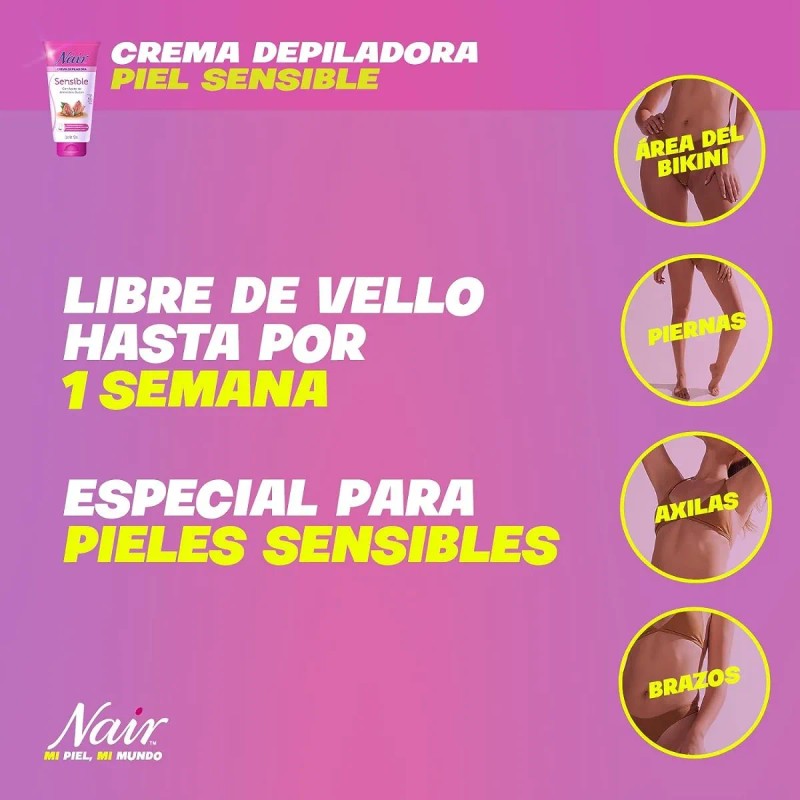Crema Depiladora Piel Sensible Brazos Axila Bikini