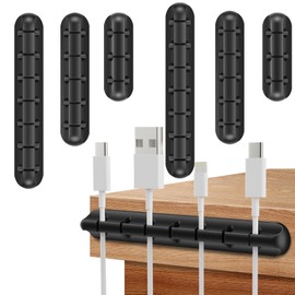 6pcs Cable Holder Wire Organizer Cable Clips Anchor Cable Holder Cord Organizer Cord Organizing Cable Organizer Fixing Cable Clips Power Cord Headphone Cable Cable