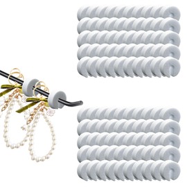 QZONELIFE 100pcs Peg Hook Stoppers, Round EVA Foam Slatwall Hooks Stopper Control Clips Peg Locks for Retail Hooks on Peg Board and Slat Wall Panels