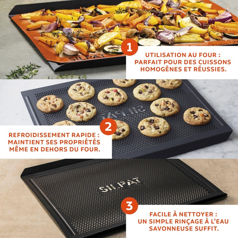 Silpat The Original Cook N' Cool Perforated Baking Tray, Aluminum,