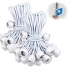Ball Bungee Cords 4 Inch,100 PCS White Tarp Bungee Balls