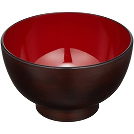 Mitani M16523-4 Yamanaka Lacquerware Soup Bowl, Brown, 4.9 inches (12.5 cm), Yamanaka Lacquerware Range, Large Soup Bowl, Tochi-nuri