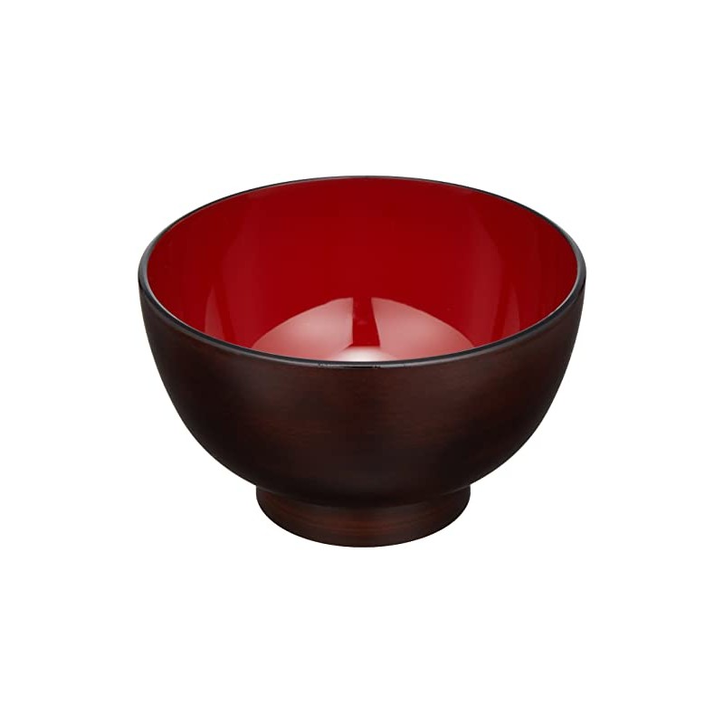 Mitani M16523-4 Yamanaka Lacquerware Soup Bowl, Brown, 4.9 inches (12.5