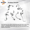Niyako 6pcs Fuel Injector Supply Lines Replacement# 5086872AB 5086871AA 5086873AB