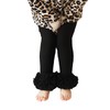Solid Ribbed - Black - Posh Ruffled Legging - 3-6