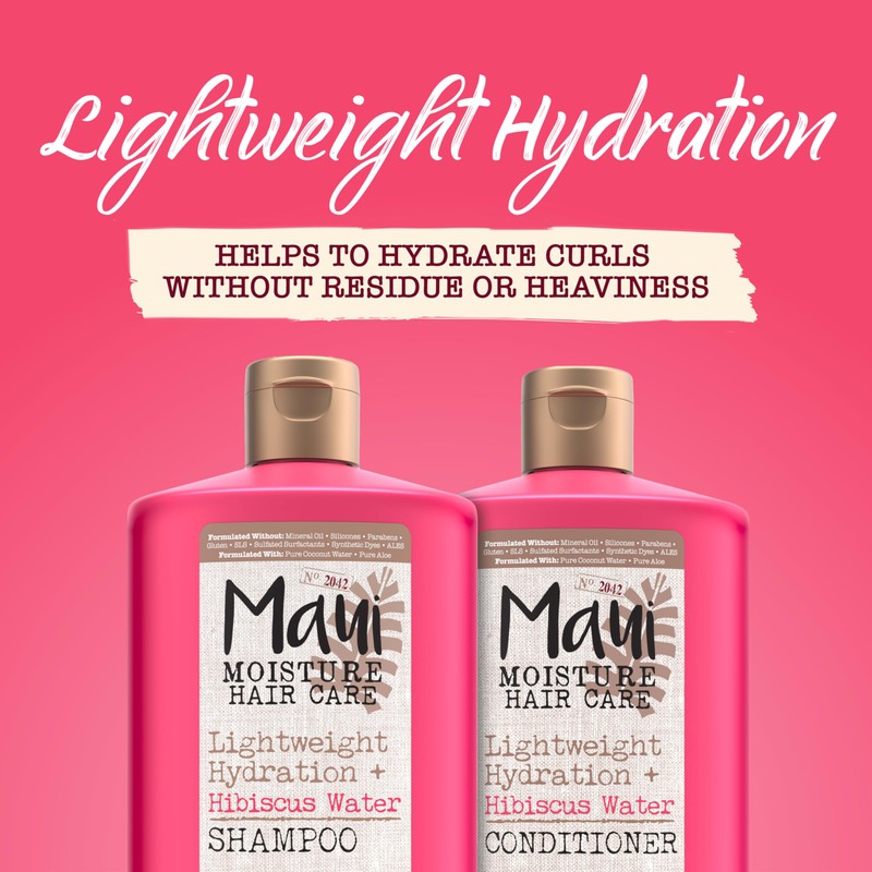 Maui Moisture Lightweight Hydration + Hibiscus Water Conditioner, Nourishing Conditioner