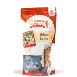 Goodness Gracious Human Grade Bikini Lamb Treats for Dogs- Resealable 6 oz Bag