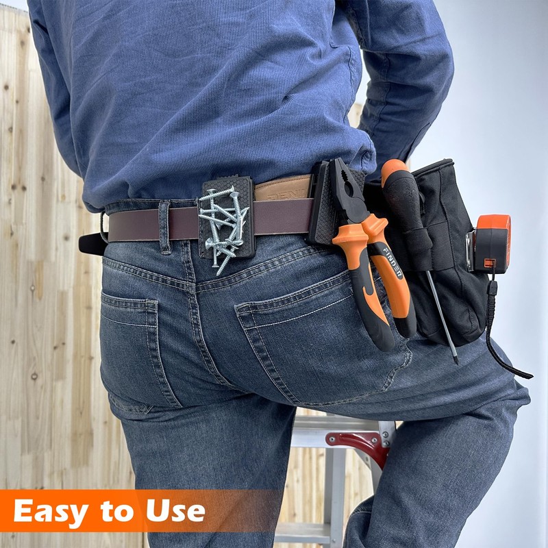 MUTUACTOR 1 PCS Magnetic Tool Belt Clip,Anti-Slip Heavy-Duty Magnetic Mount