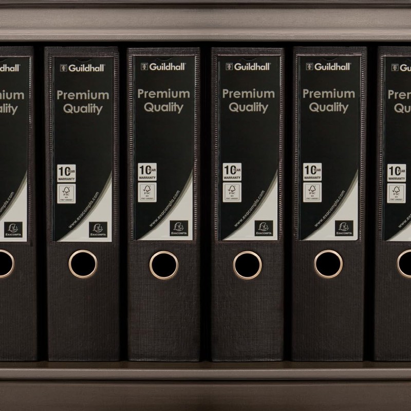 Exacompta Guildhall A4 Lever Arch File, 2 Ring - Green