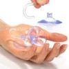 com-four 80 x Suction Cup Holders with Plastic Hooks -