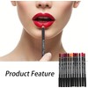 12 Piezas Lápiz para Forma Labios Negro de Madera, Acabado