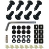 Anti-Theft License Plate Screws Fastener Kit - Rustproof Black Screws,
