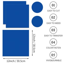 WOWOCUT Royal Blue Infusible Transfer Ink Sheets, Heat Transfer Infusible Paper 2 Packs Bundle, 12"X12" Sublimation Sheet for Cricut Machine DIY T-Shirt, for Mugs, Canvas, Tote