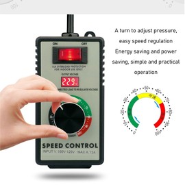 Fan Speed Controller 15A 4000W Overload Switch AC Motor Electric Variable Governor Adjusting Knob for Pressure Adjustment