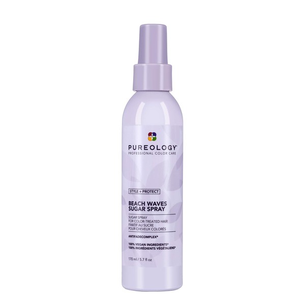 Pureology Style + Protect Beach Waves Sugar Spray | For Color-Treated Hair | Adds Texture To Create Tousled Waves | Sulfate-Free | Vegan | Updated Packaging | 5.7 Fl. Oz. |