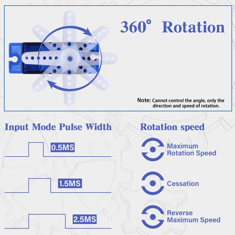 Servo 10 Pieces 9G Micro Servo Motor High Precision and
