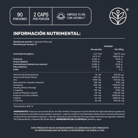 LIFE 360+ Fórmula Avanzada Platinum Mens Testo | 180 Cápsulas | Maca Negra, Maca Roja y Amarilla, L-Arginina, Creatina, Zinc, Vitamina D, Magnesio, Ginseng y Guarana | Suplemento Alimenticio