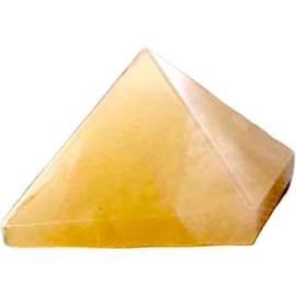 Energized Gemstones Pyramids Approx 1.75-2" Inches - Healing Gemstone Crystals - Lapis Crystal Quartz Green Jade Fluroite Iolite Pyrite Aventurine Amethyst Tourmaline Citrine (Yellow Aventurine)
