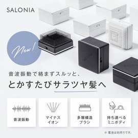 SALONIA Salonia Square Ion Brush for Men and Women, Black