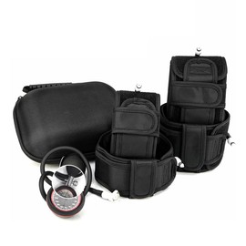 BFR Blood Flow Restriction Bands Complete Set, no Weight Lifting Required, Precision Pump to Apply Precise Pressure, Muscle Training, Suitable for arm and Leg Occlusion Training, Compact Suitcase