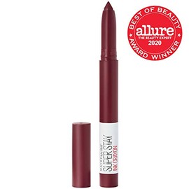 Maybelline Super Stay Ink Lápiz labial de crayón de punta de precisión mate con sacapuntas incorporado, larga duración hasta 8 horas, conformarse con 