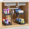 2 Pack Under Sink Organizer with Sliding Basket - 2