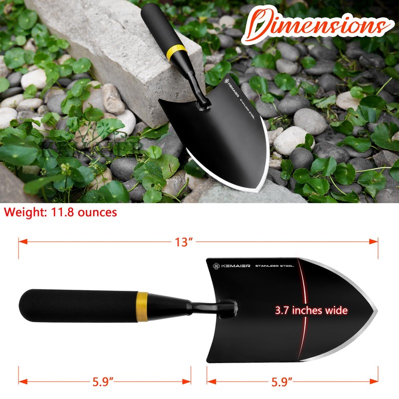 Kemaier Garden Tool Set - Featuring a Heavy-Duty Stainless Steel