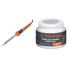 Truper CAU-45, Cautín tipo lápiz de 45 Watts, punta de cobre  PASO-60, Pasta para soldar, base de petrolato, 60 gramos                                