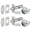 HANDLEZONE® 2 Pack Mortice Security Door Bolts, 60mm Silver Rack
