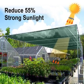 LOVE STORY 6x8FT 55% Green Shade Cloth Sun Shade Net UV Resistant Mesh Tarp Plant Cover Sunblock Net for Garden,Greenhouse,Vegetables,Flowers