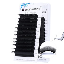 Classic Individual Eyelashes C Curl 0.07mm 14-20mm Individual Eyelash Extensions Mixed Tray Classic Lash Extensions Semi Permanent Russian Individual Eyelashes(0.07-C-MIX(14-20))