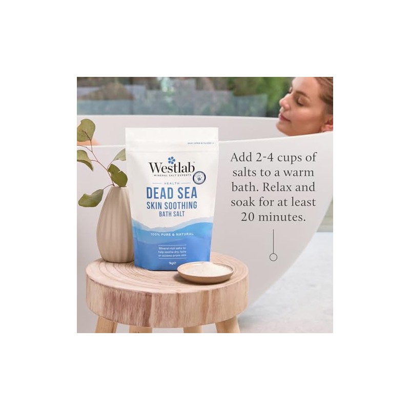 Westlab Dead Sea Salt Stand Up Resealable Pouch 1Kg by