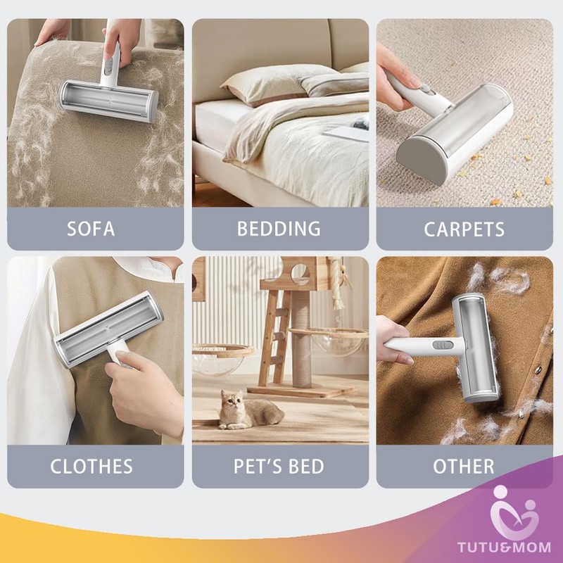 MOM&TUTU Dog Hair Pet Hair Remover Roller, Cat Hair Reusable