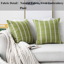 Home Brilliant 2 Packs Euro Sham Spring Decor Pillow Cover Decorative Green Cushion Covers for Sofa Bed Room, 24 x 24 inches(60x60cm), Lime Grass