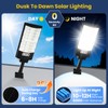 Solar Street Lights Outdoor 4-Pack, 12000LM 6500K Waterproof LED Motion