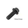 sourcing map M14-2x40mm Hex Serrated Flange Bolts 10.9 Grade Carbon