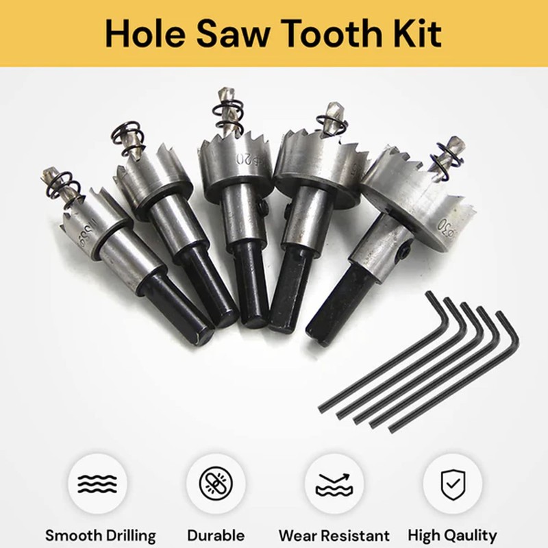 EZONEDEAL 5 Pcs Drill Bit Set, 16mm/ 18.5mm/ 20mm/ 25m/
