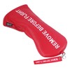 SHABIER Red Golf Head Cover with Remove Before Flight Design