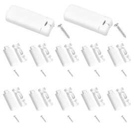 12 Pieces Bracket for Pleated Blinds for Drilling Pleated Bracket Spare Parts for Pleated Blind Clamp Support for Mounting Curtains and Blinds on Window Frames (White)