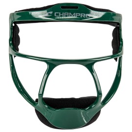 Champro Softball Fielders Magnesium Fastpitch Youth Face Mask BBQ Mask for Teenagers, Forest Green