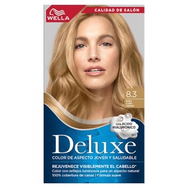 Wella Deluxe Tinte Permanente 8.3 Rubio Claro Dorado, 207 g