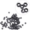 VOBOR M4 nut, black, pack of 100 nuts, M4 hex