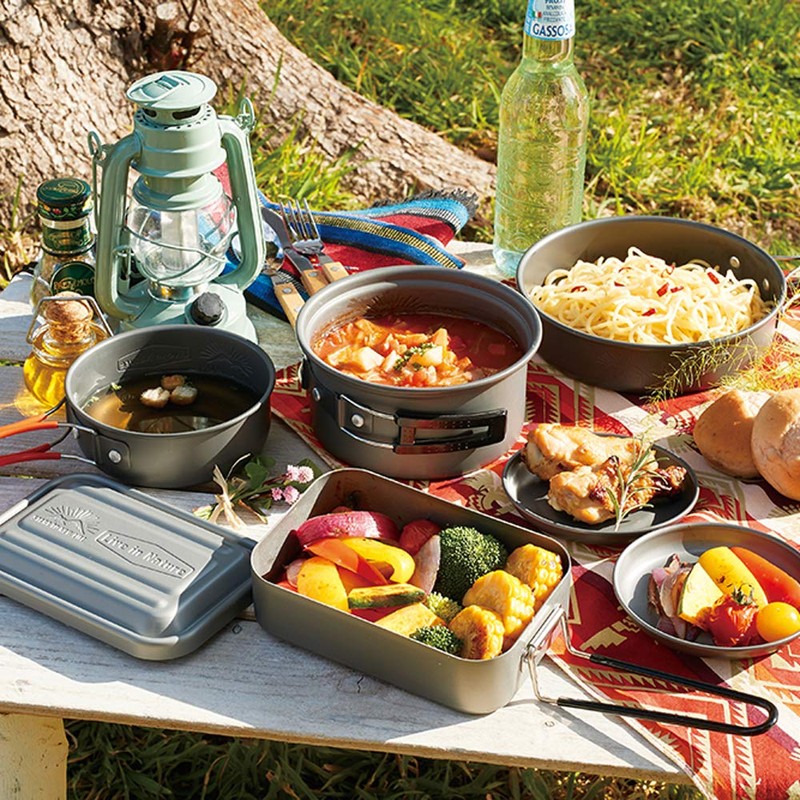 Skater (Skater) Mess Tin No Seasoning Required Cooking Pot Outdoor