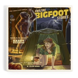 Amazing Bigfoot Stories (Absorbent Ceramic Coaster, Single, Cork Back, Kitchen Table Decor)