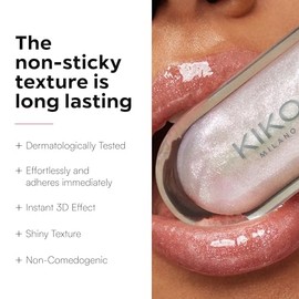 Kiko Milano - Brillo De Labios Hidratante 3D Hydra Lipgloss 41 - Solo En Línea Brillo De Labios Hidratante Con Efecto 3D Miradas Rosadas 1 Onza Líquid