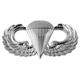 Parachutist Silver Metal Auto Emblem