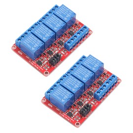 Eagles Relay Module with Isolated Optocoupler High or Low Level Trigger Expansion Board Compatible with Arduino Relay (5V Relay 4 Channel, 2PCS)